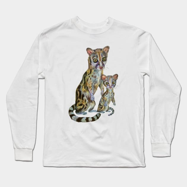 Cute Genets Long Sleeve T-Shirt by mariasibireva